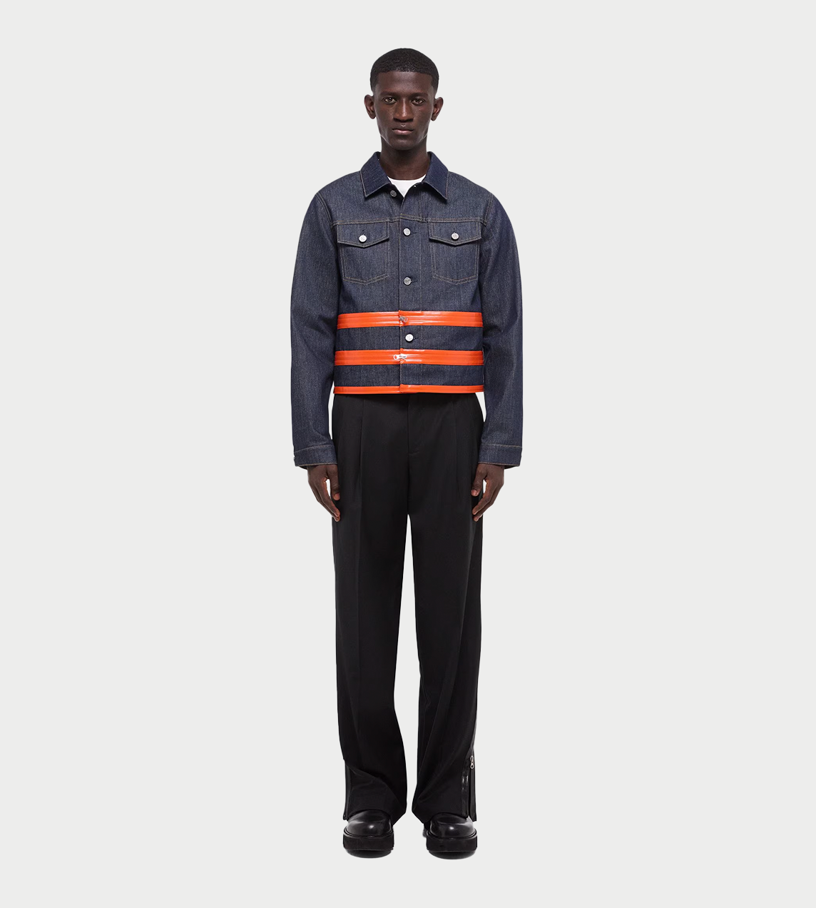 HELMUT LANG - Multi-zip Jacket Raw Indigo