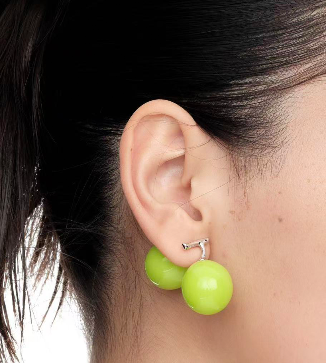 YVMIN - Grape Stud Earring Green (Single)