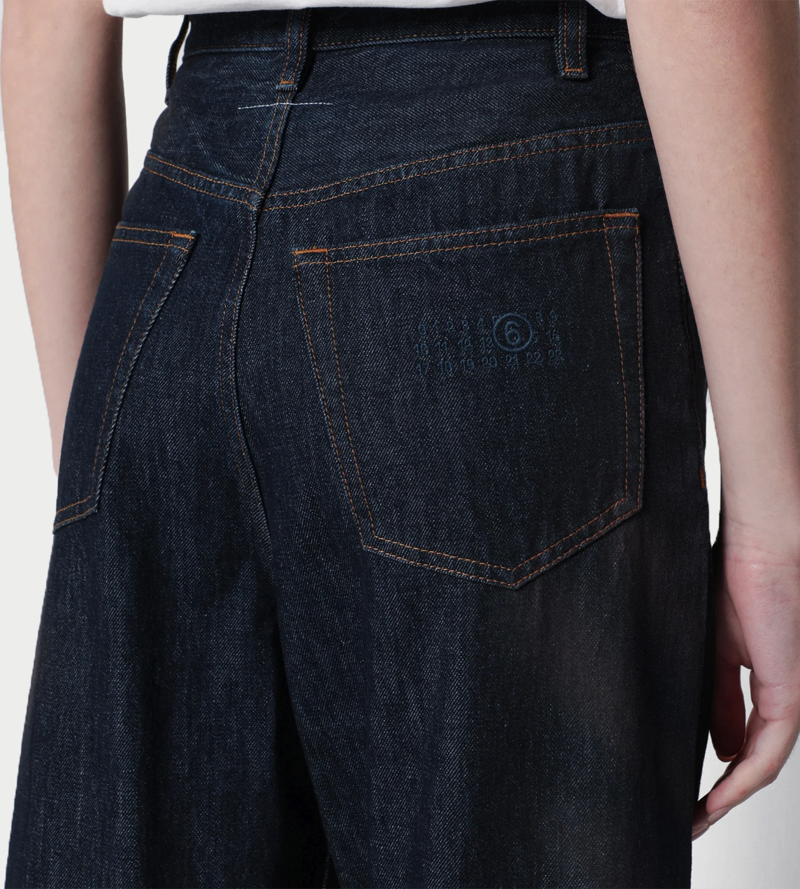 Washed Denim Wide-leg Jeans