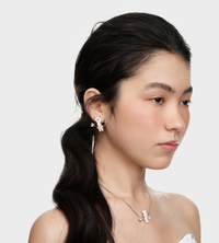 YVMIN - Woven Mini Rabbit Pin Lock Necklace Silver