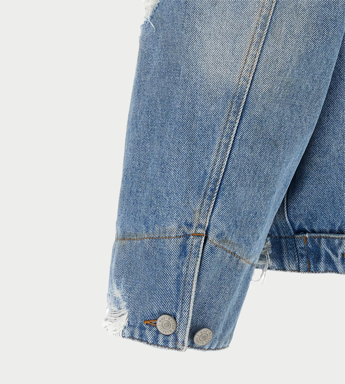 MM6 Maison Margiela - Distressed Zip-Up Denim Jacket