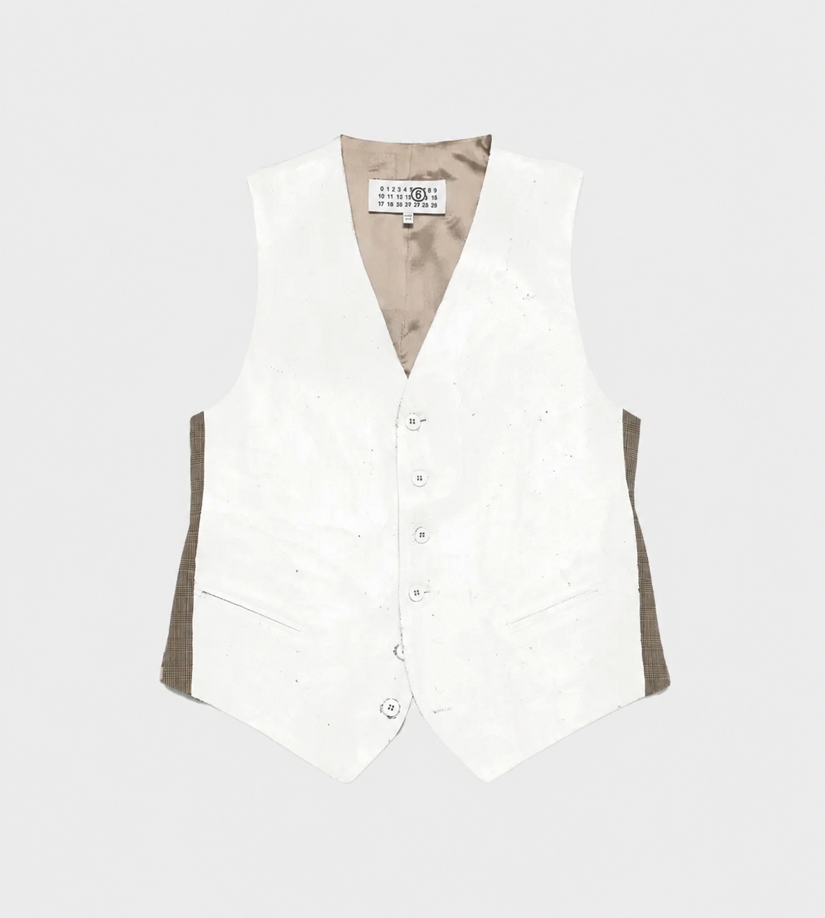 MM6 Maison Margiela - Painted Paneled Vest Wht./Beige