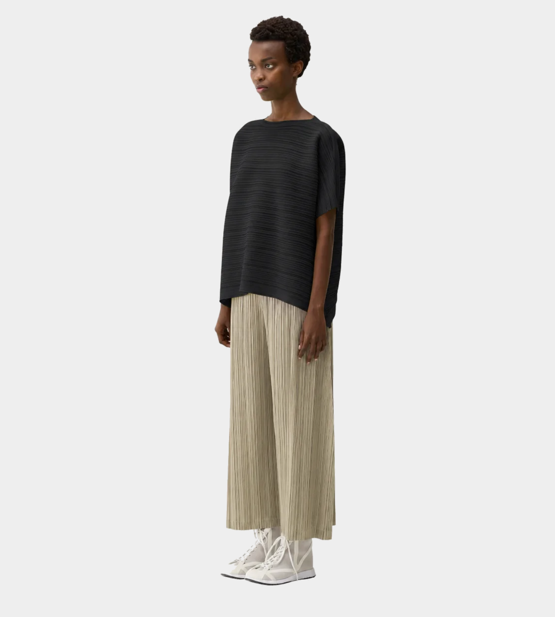 PLEATS PLEASE ISSEY MIYAKE - Paper Bounce Knit Top Blk