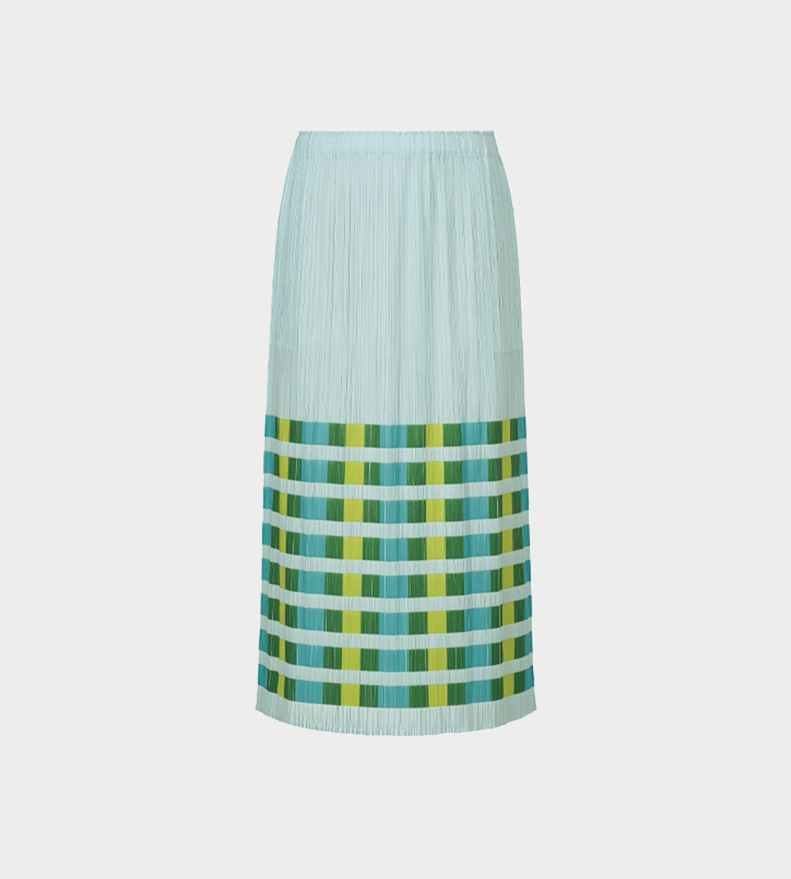 PLEATS PLEASE ISSEY MIYAKE - Gingham-print Skirt Green