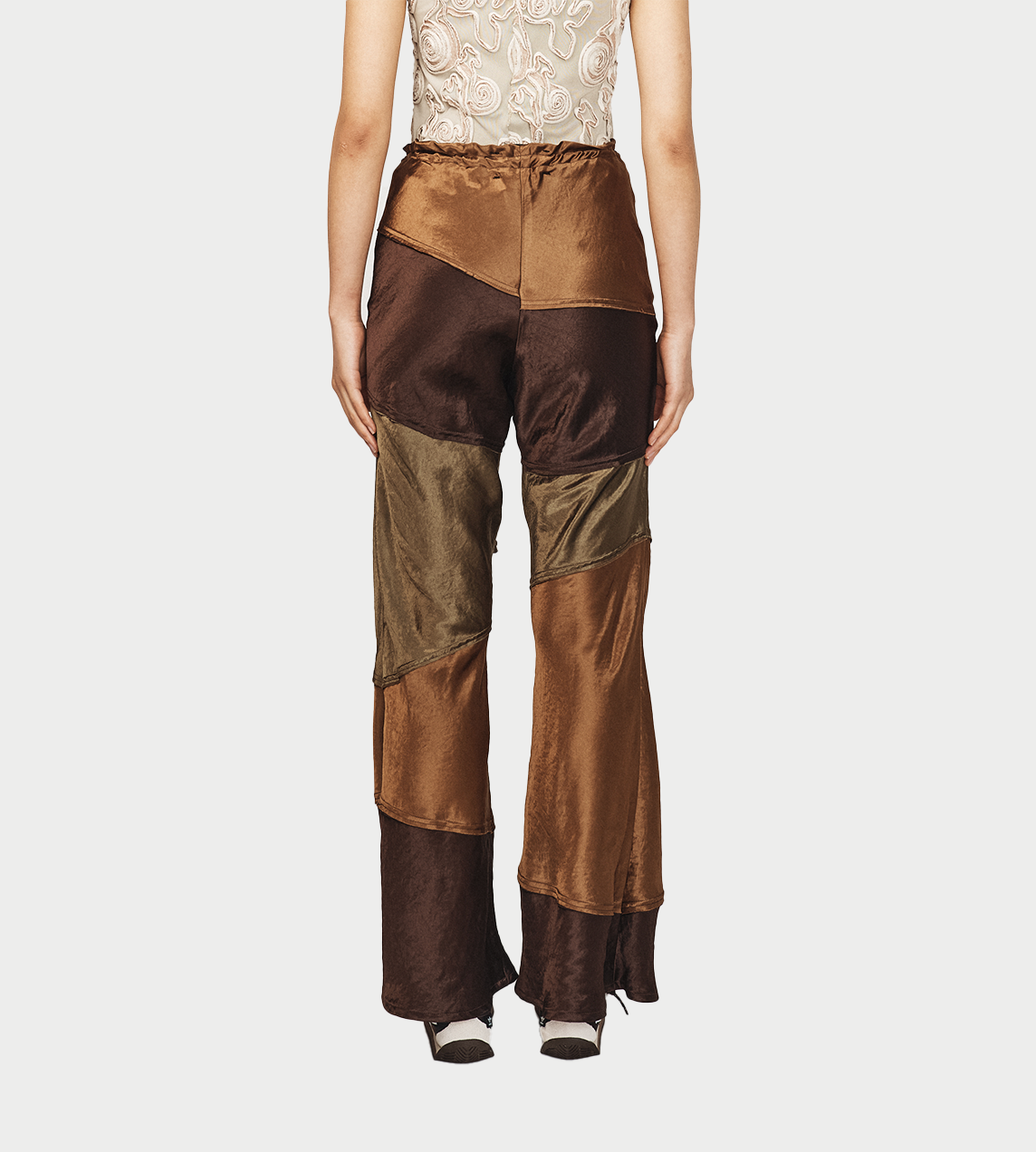 SONG FOR THE MUTE - Bias Flared Pants Rust