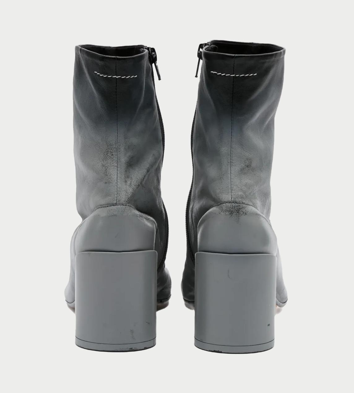 MM6 MAISON MARGIELA - Anatomic Leather Ankle Boots Grey