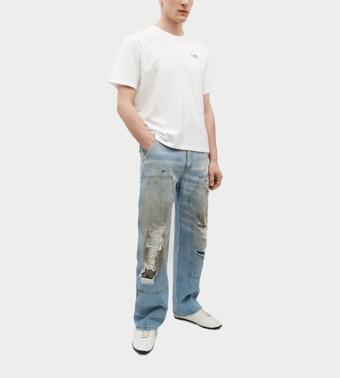 MM6 Maison Margiela - Distressed Jeans Blue