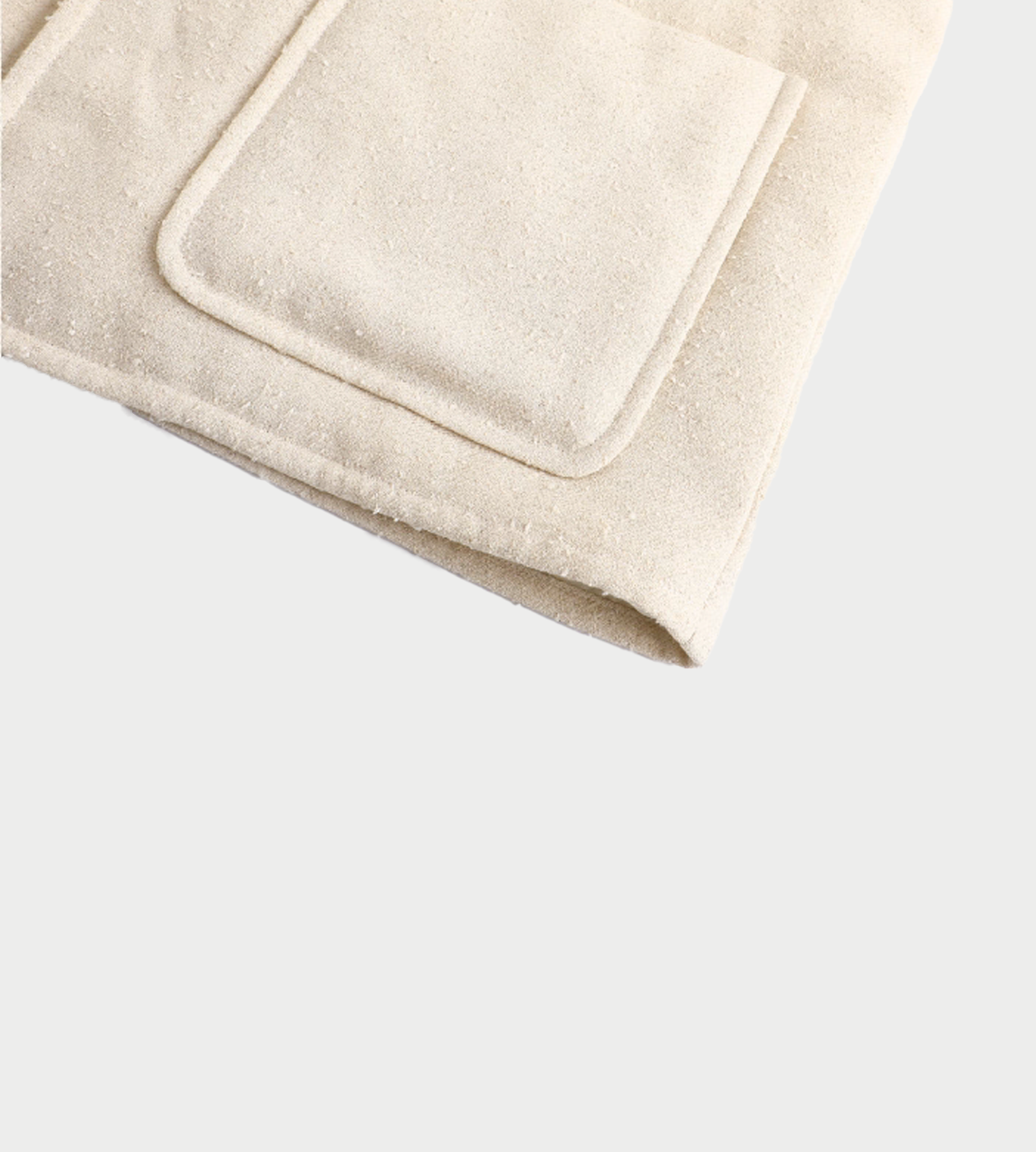 Textured Scarf Jacket Ivory