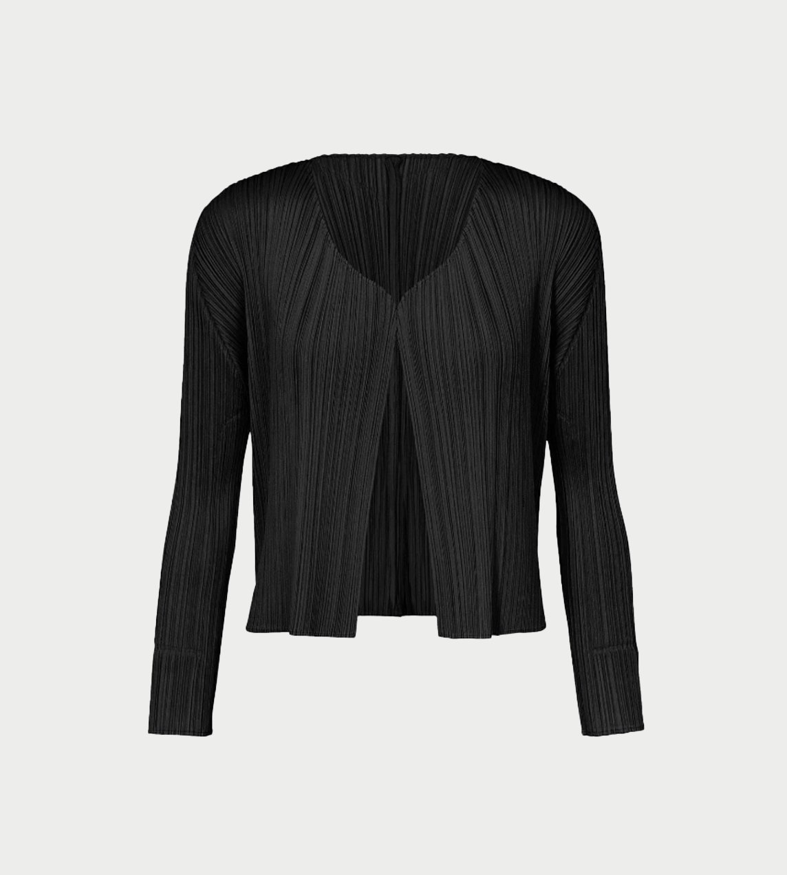 PLEATS PLEASE ISSEY MIYAKE - Basic Pleated Cardigan Black