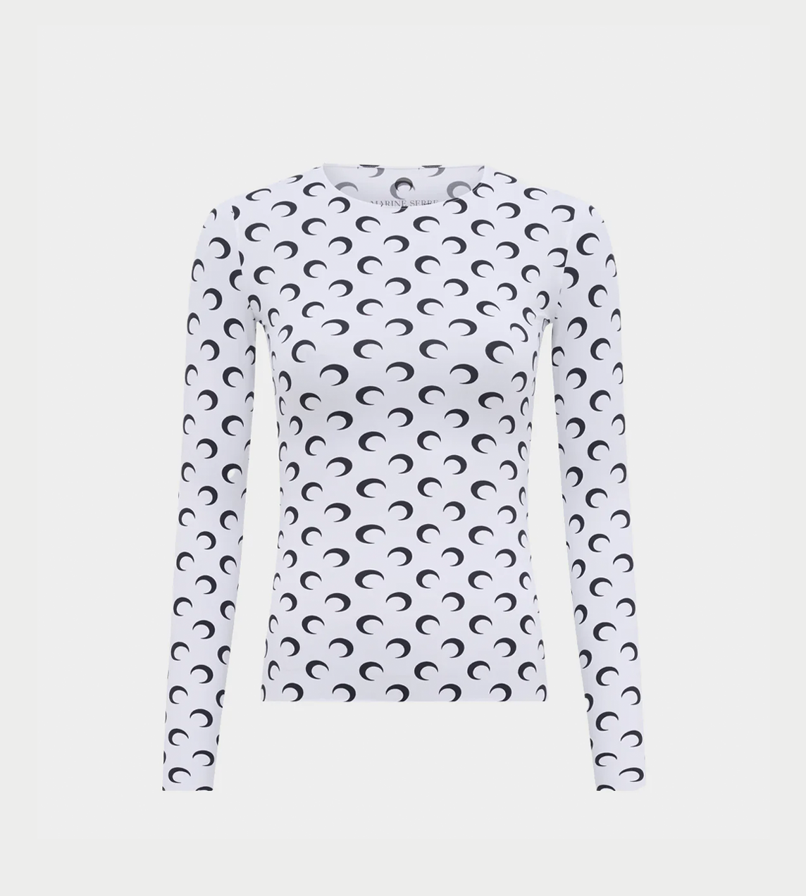 MARINE SERRE - Moon Printed Second-skin Crewneck White