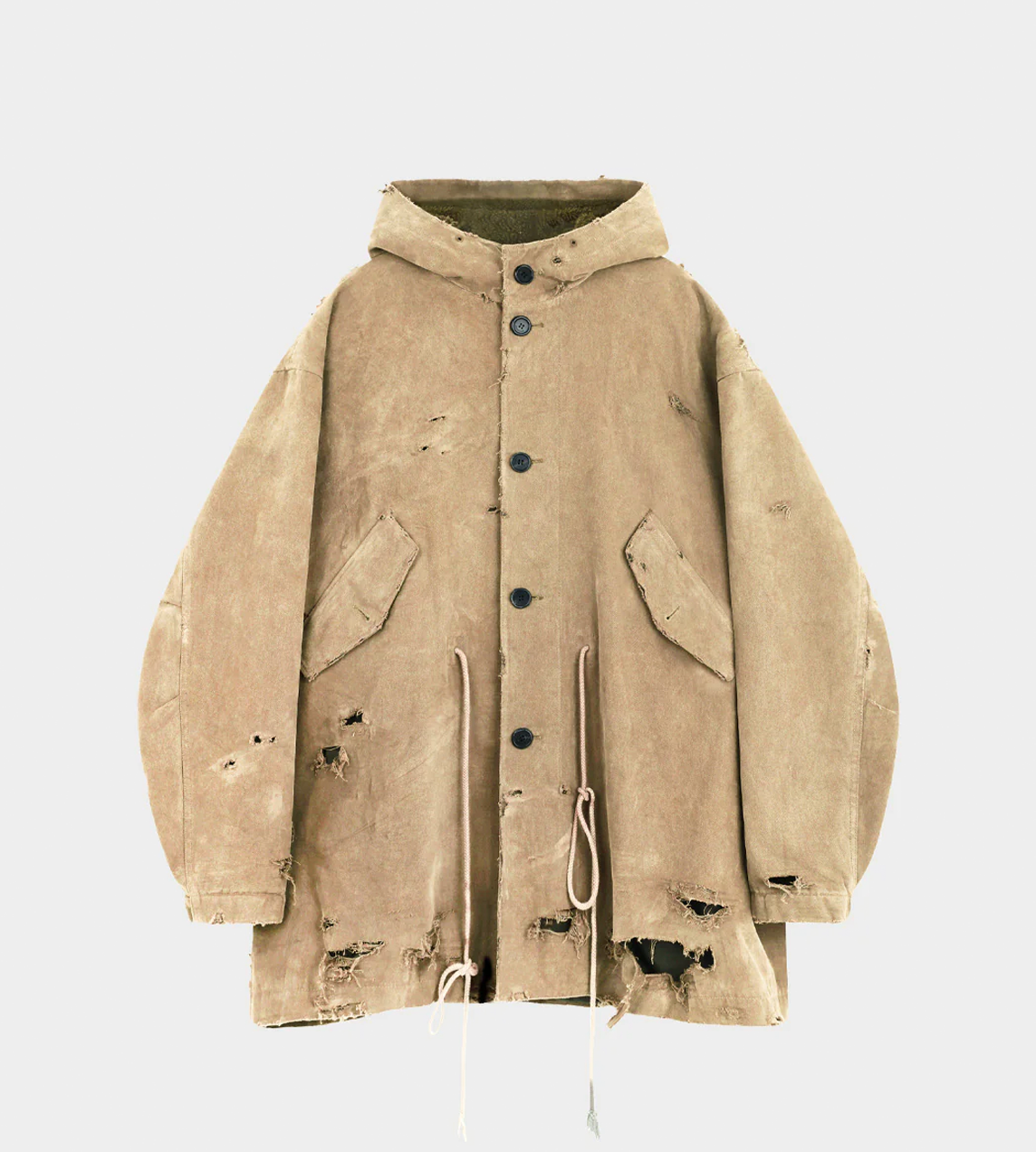 WE11DONE - Faux Fur Field Parka Beige