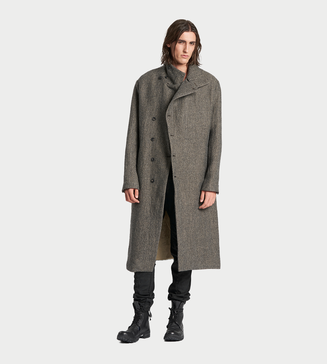 MASNADA - Wool Blended Long Coat Tempesta