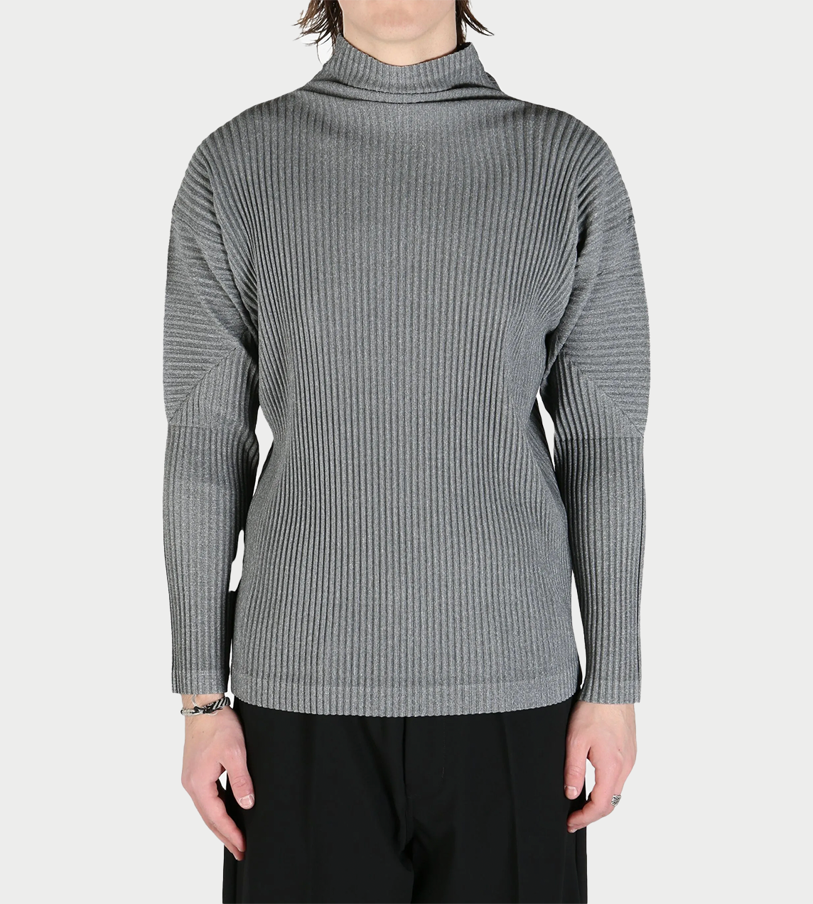 Homme Plisse Issey Miyake - Knit-effect Turtleneck Grey