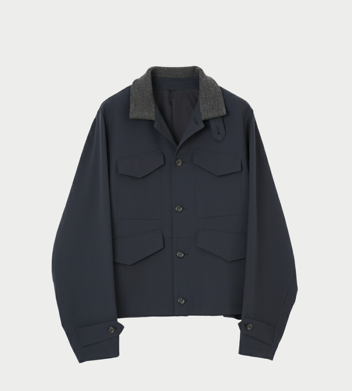 UJOH - Rib Collar 4 Pockets Blouson Navy