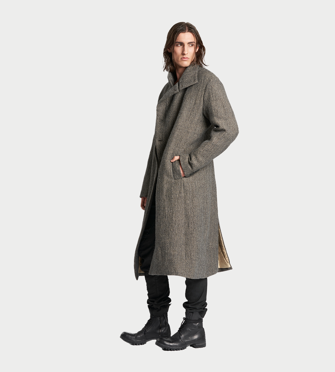 MASNADA - Wool Blended Long Coat Tempesta