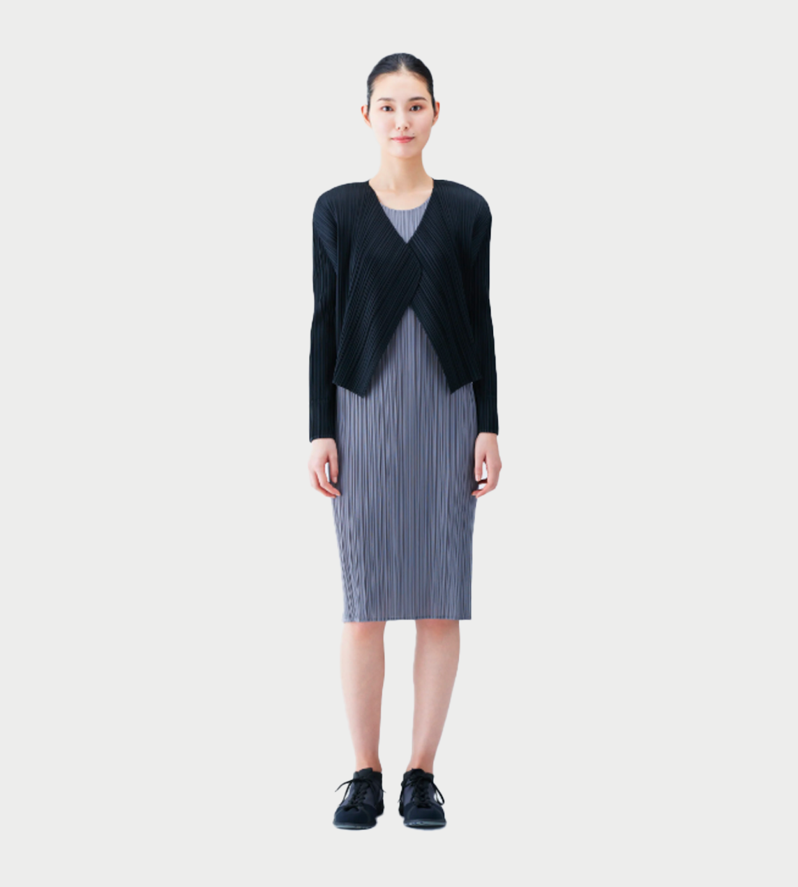 PLEATS PLEASE ISSEY MIYAKE - Basic Pleated Cardigan Black