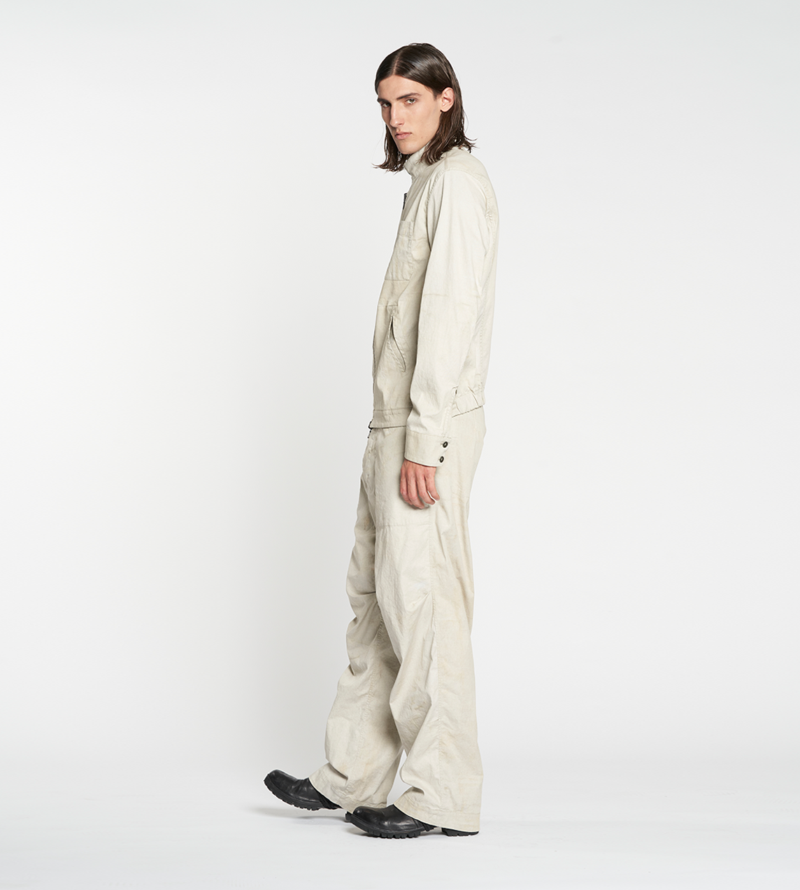MASNADA - Reversible Stand-collar Jacket Ecru