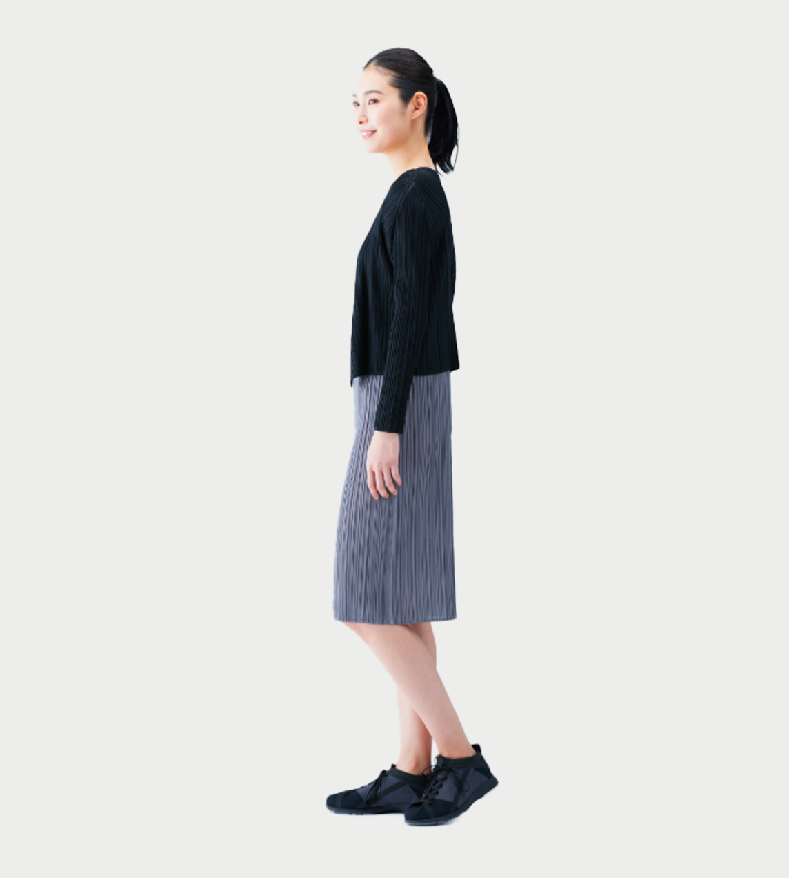 PLEATS PLEASE ISSEY MIYAKE - Basic Pleated Cardigan Black