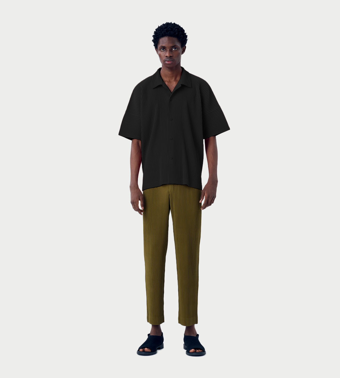 HOMME PLISSE ISSEY MIYAKE - MC Button-up Short Sleeve Shirt Blk