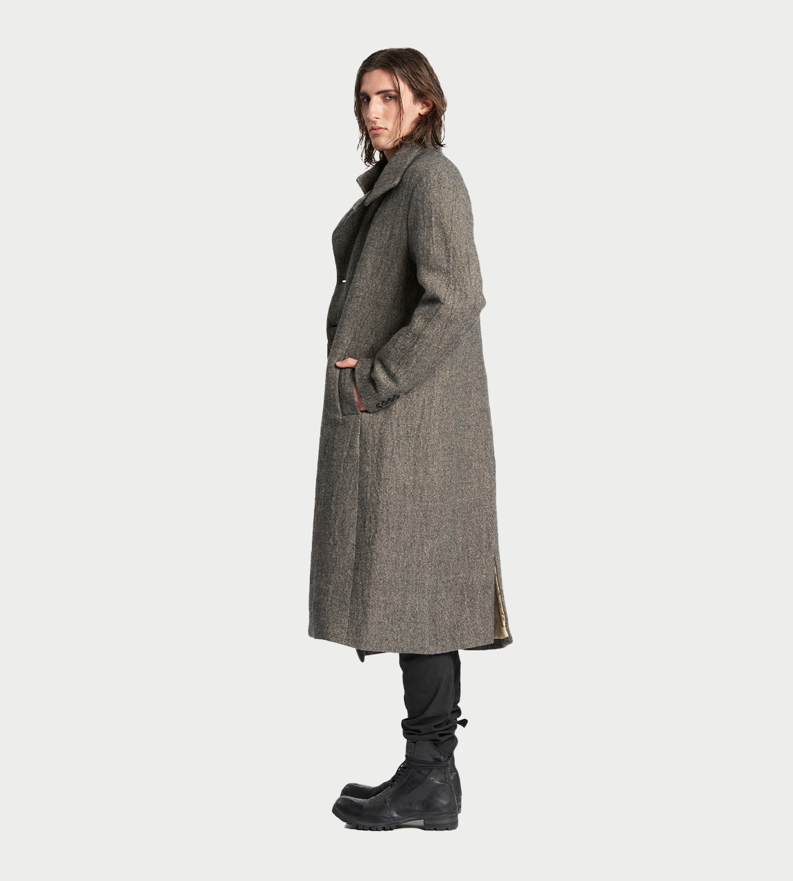 MASNADA - Wool Blended Long Coat Tempesta