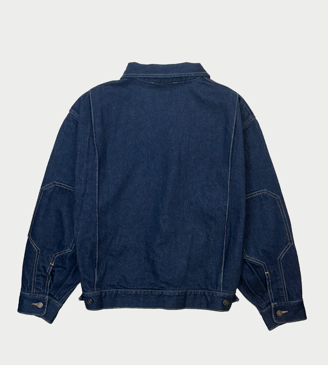 GLASS CYPRESS - Geometric Canvas Jacket Dark Blue