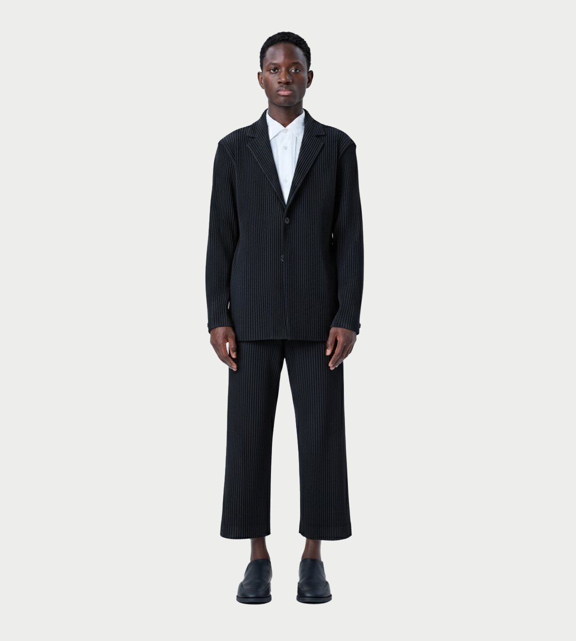 HOMME PLISSE ISSEY MIYAKE - Basic Pleated Jacket Blk
