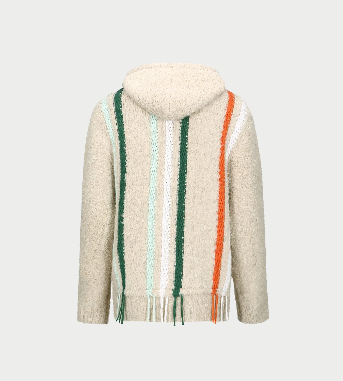 ANDERSSON BELL - Unisex Reverse Stripe Knit Hoodie Ecru