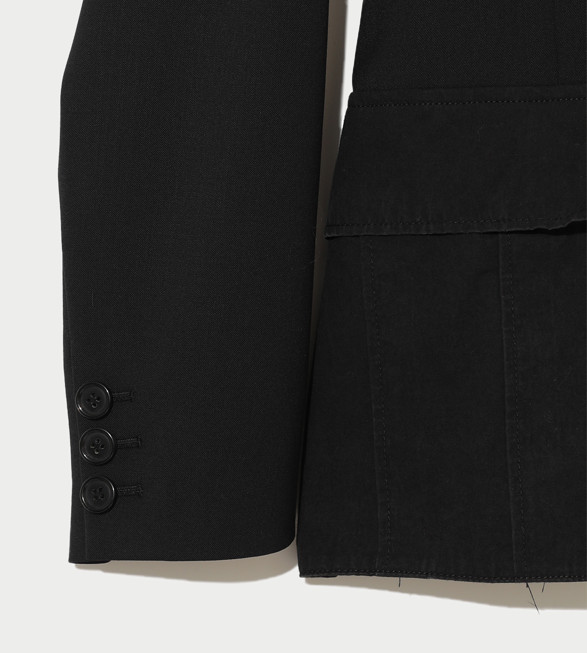 shawl-lapel bomber jacket Blk