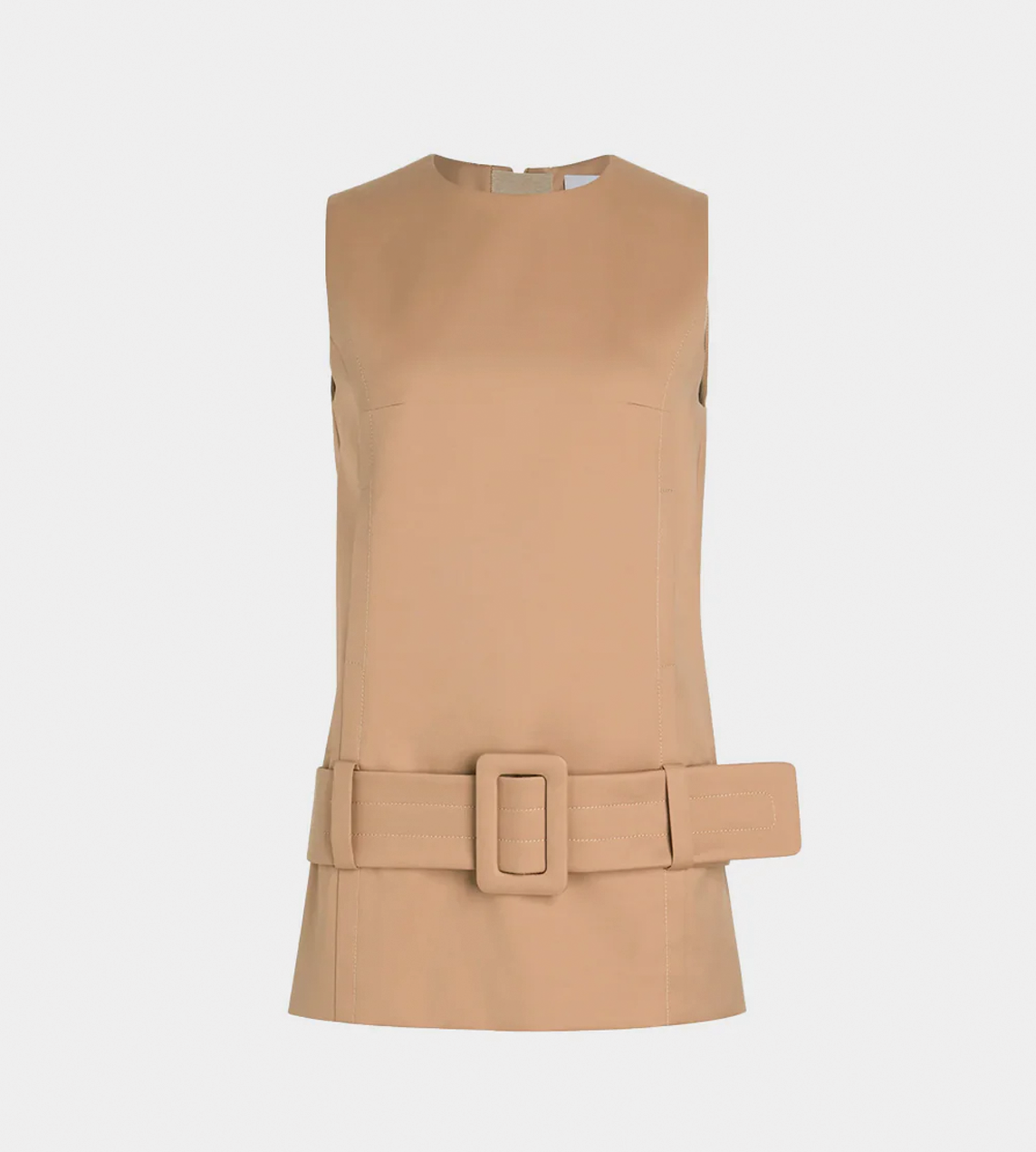 PATOU - Mini Belted Dress Praline