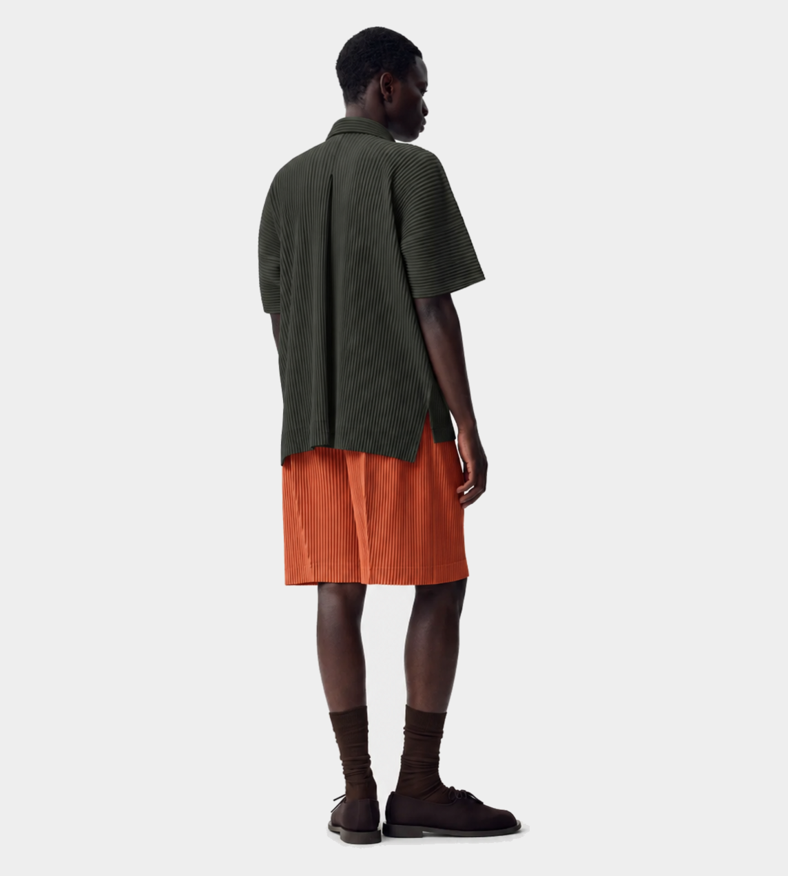 HOMME PLISSE ISSEY MIYAKE - Button-up Oversized S/L Shirt Inky Grey