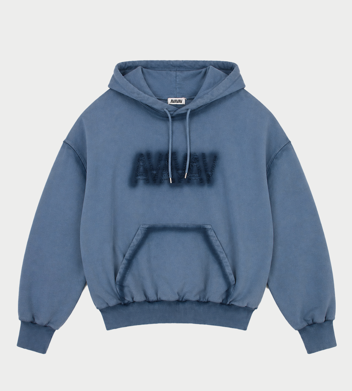 AVAVAV - Tim Shoulderless Hoodie Logo Blue