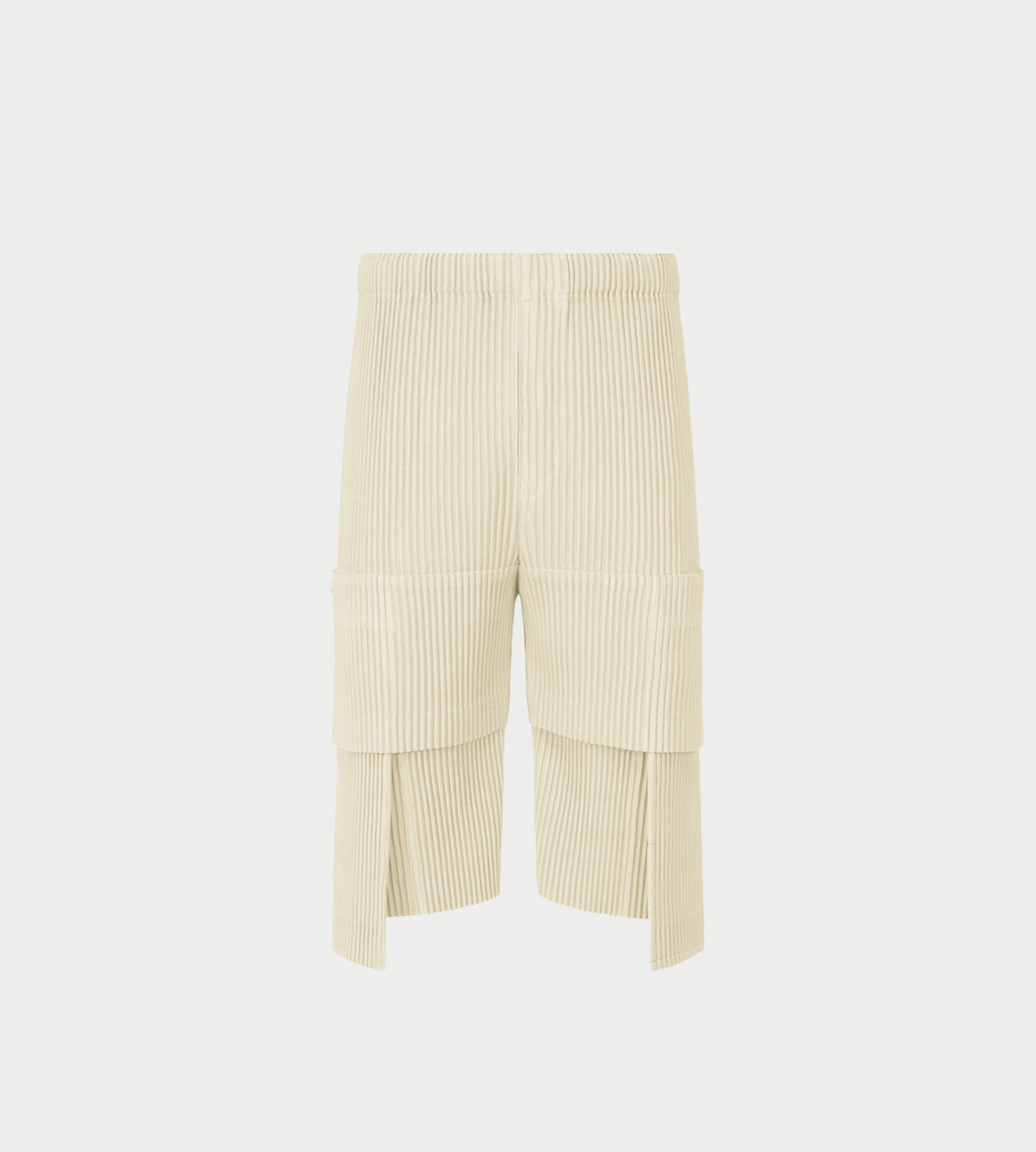 HOMME PLISSE ISSEY MIYAKE - Multi-pocket Shorts Limestone white