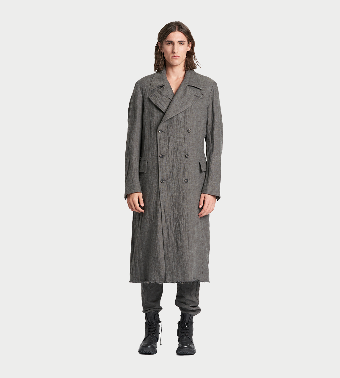 MASNADA - Double-breasted Coat Grey