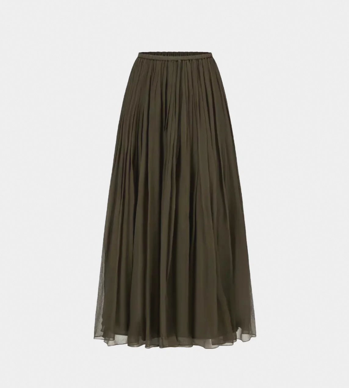 INTO THE EAST - Elastic Waist Skirt Olive Green