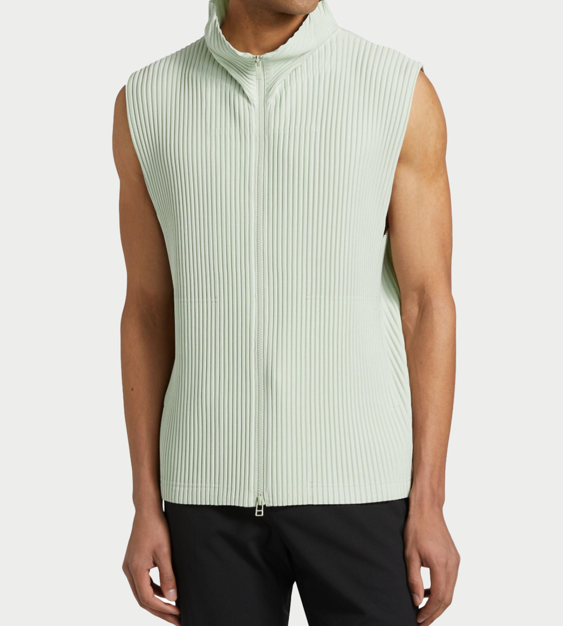 HOMME PLISSE ISSEY MIYAKE - MC Zip-up Vest Frosty Grey