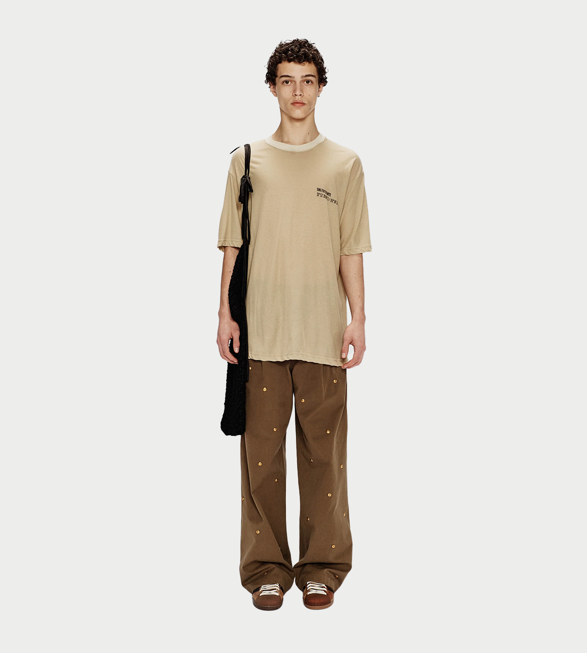 SONG FOR THE MUTE - "Coordinates" Oversized Tee Beige