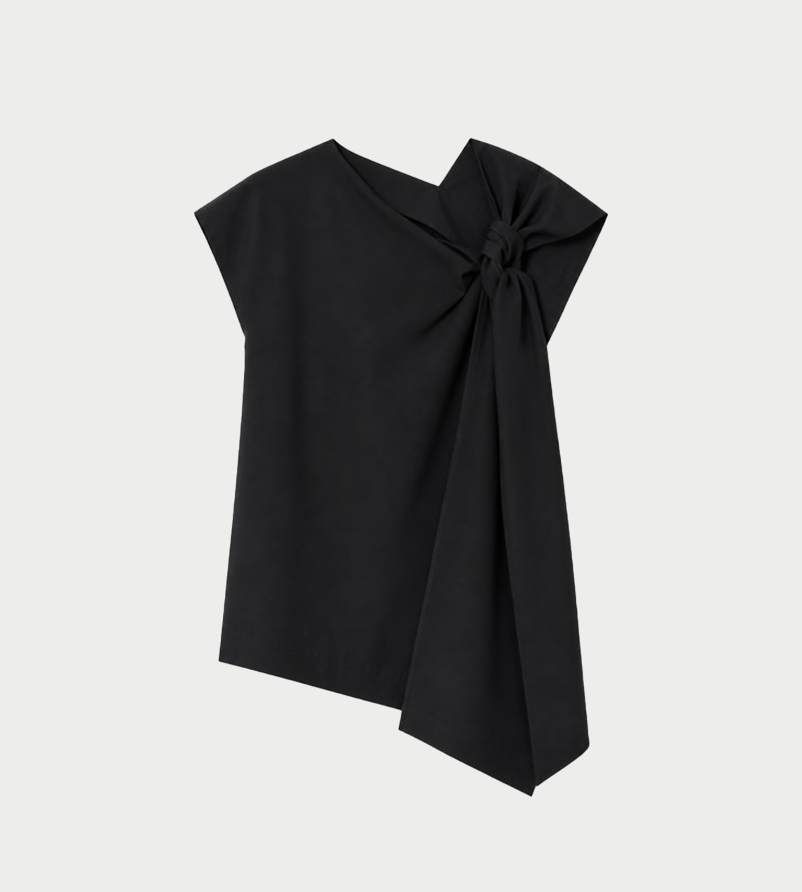 UJOH - Shoulder Tied Blouse Black