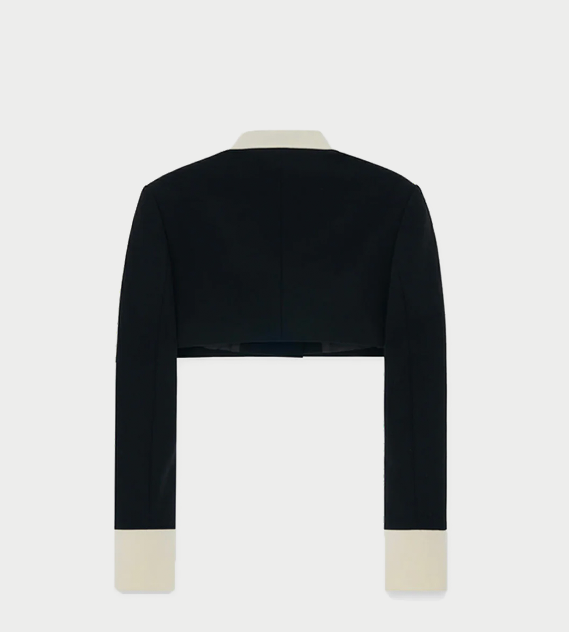 KIMHEKIM - Bicolor Cropped Jacket Black/White
