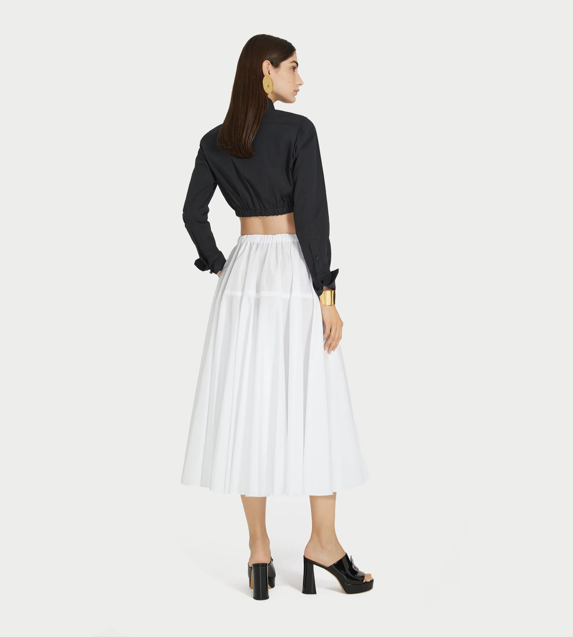 PATOU - Long Volume Skirt White