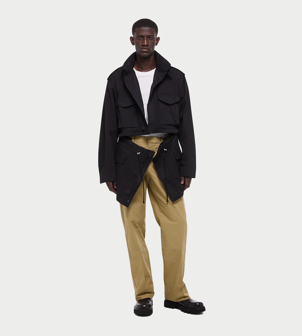 HELMUT LANG - Detachable Field Jacket Blk