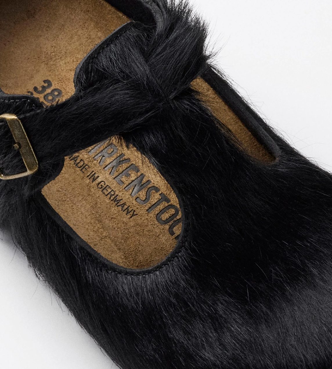 SFTM x Birkenstock Paris "The Rebel" Blk Pony Hair