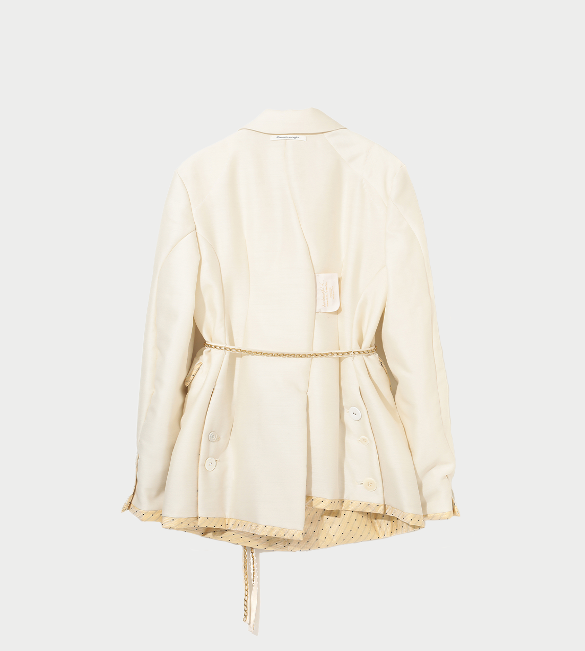 UNDERCOVER - Double Taffeta Chain Belt Jacket White