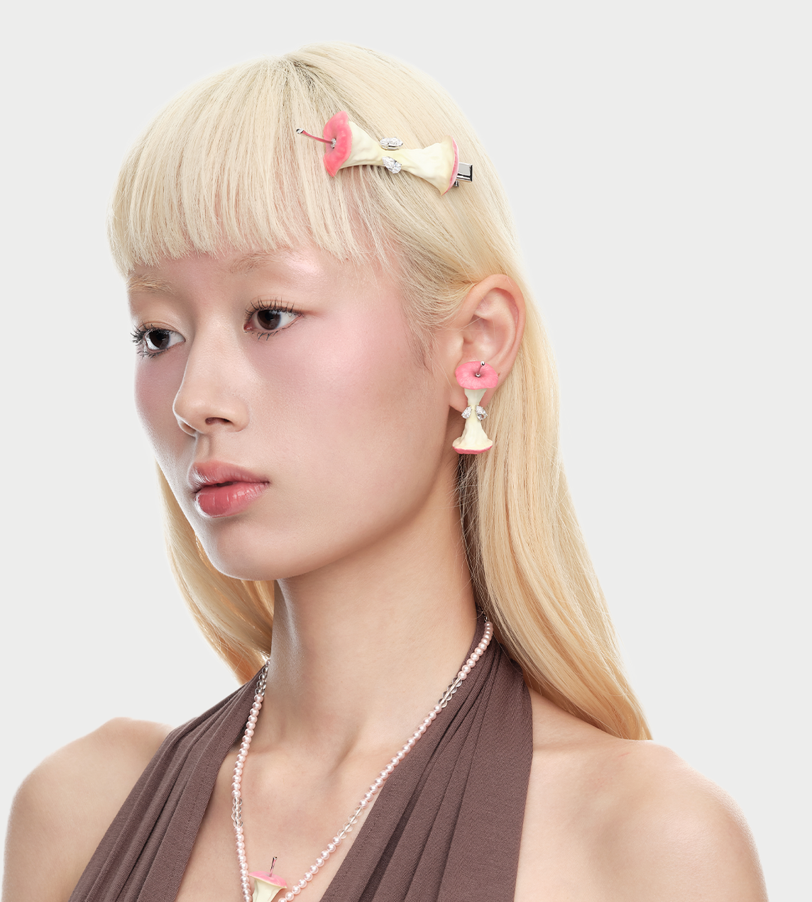 YVMIN - Apple Core Earring Red (Pair)