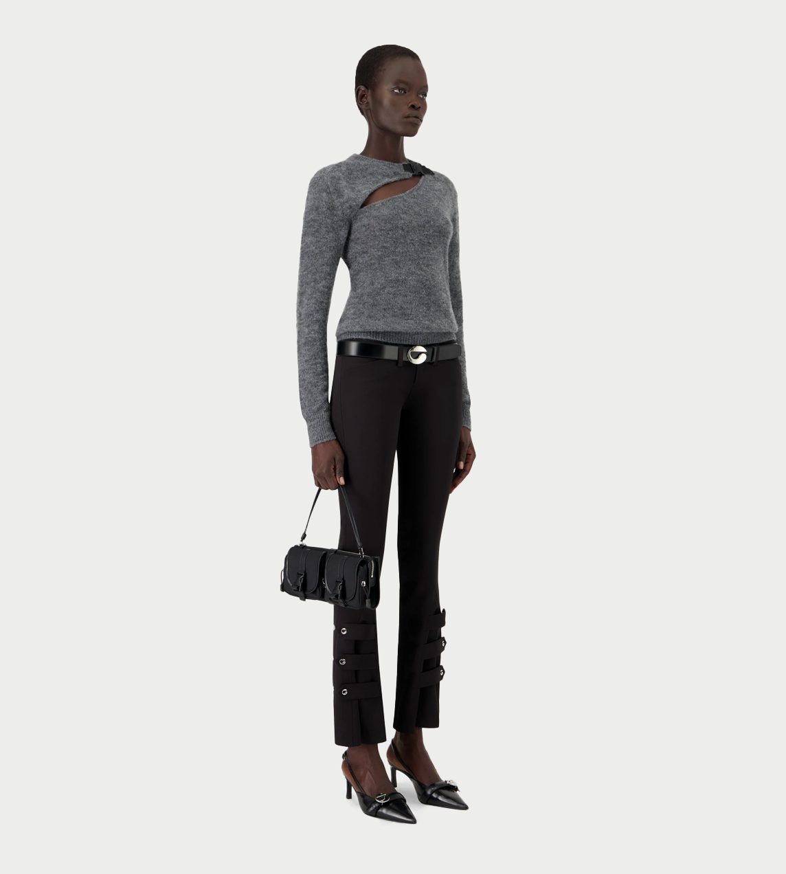 COPERNI - Buckle Cut-out Sweater Grey