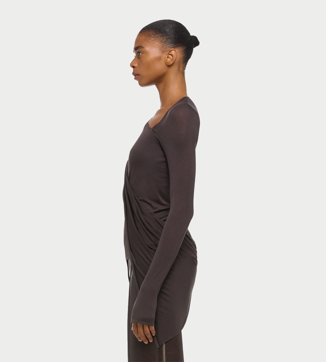 HELMUT LANG - Twisted Long sleeve Shirt Dk. Roast