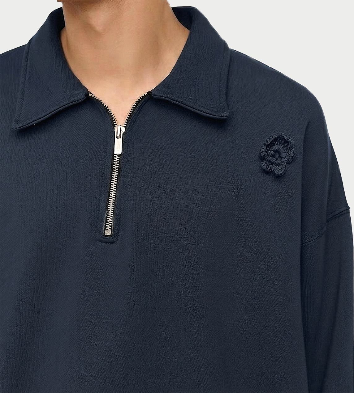 "Daisy" Quarter Zip Jumper Navy