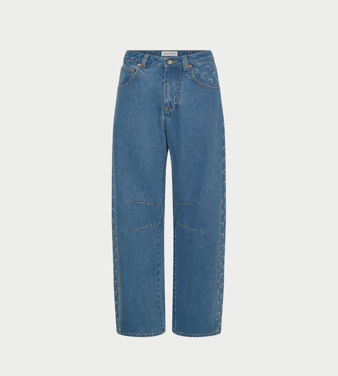 MARINE SERRE - Denim Barrel Jeans L.Blue