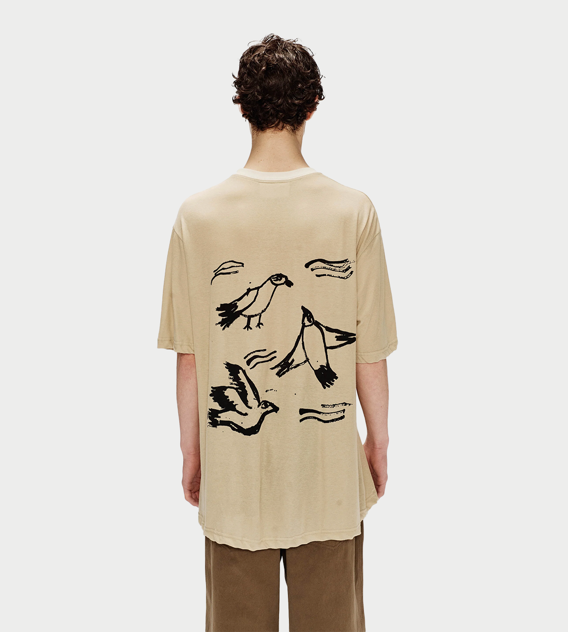 SONG FOR THE MUTE - "Coordinates" Oversized Tee Beige