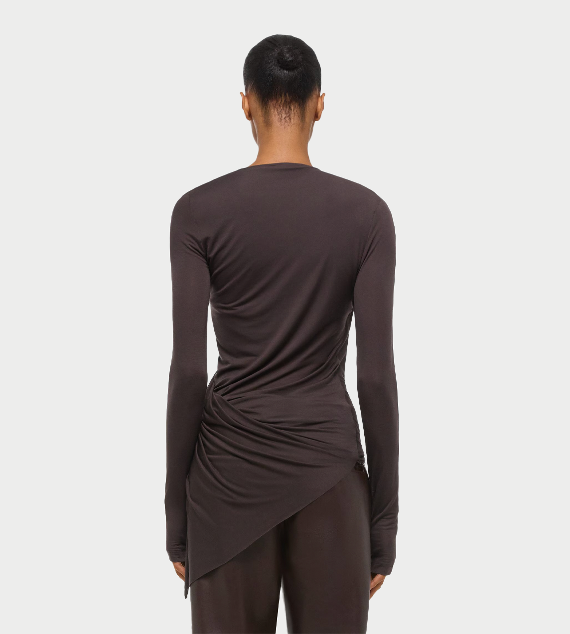 HELMUT LANG - Twisted Long sleeve Shirt Dk. Roast