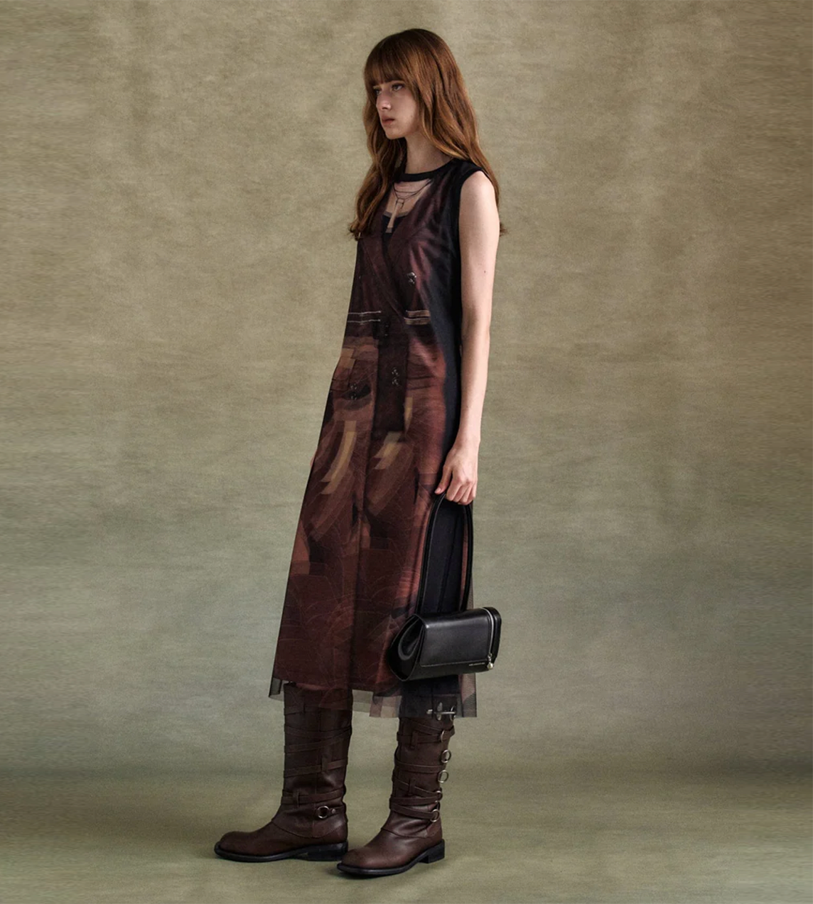 ANDERSSON BELL - Trench-coat-printed Dress Blk